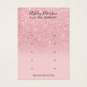 シックグリッター数々のピンクスタッドイヤリングディスプレイ (正面)