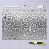 シックグリッツシルバーグラムレオパード 薄葉紙 (クラフト)