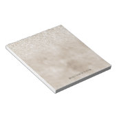 シックグリッツ金ゴールドホワイトグリッター グラデーション ノートパッド (アングル)