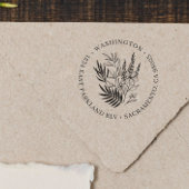 シックグリーナリーフローララウンドファミリー差出人住所 セルフインキングスタンプ