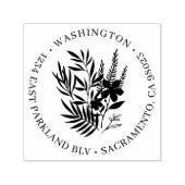 シックグリーナリーフローララウンドファミリー差出人住所 セルフインキングスタンプ (デザイン)