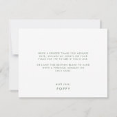 シックグリーングラッドキャップ卒業サンキューカード サンキューカード (裏面)