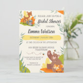 シックグリーンリーウッドランド動物ブライダルシャワー林 招待状 (スタンド正面)