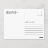 シックグリーンリーディアベビーシャワーニュートラル招待状 ポストカード (裏面)