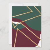 シックグリーンレッド金ゴールドグリッタージオクリスマスパーティー 招待状 (裏面)