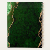 シックグリーン金ゴールドグリッターアゲテカスタムモノグラム2024 プランナー手帳 (裏面)