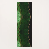 シックグリーン金ゴールドグリッターアゲートカスタムモノグラム ヨガマット (裏面)