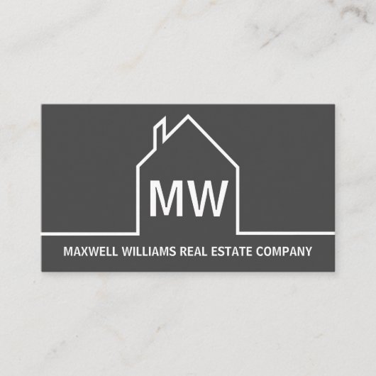 シックグレイ実在エステートカンパニーモノグラム不動産仲介業者 名刺 (正面)