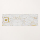 シックグレモノグラムのー大理石(金ゴールド静脈付き) ヨガマット (正面(横))