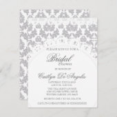 シックグレーダマスク&ホワイトレースブライダルシャワー招待状 招待状 (正面/裏面)