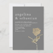 シックグレー結婚式招待状 招待状 (正面)