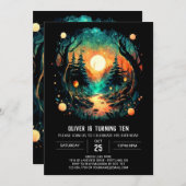 シックコテージコアエンチャント誕生日 招待状 (正面/裏面)