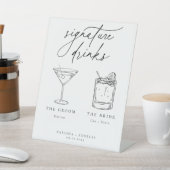 シックコンテンポラリーなシグネチャードリンク 台座サイン (インサイチュ)