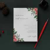 シックコンテンポラリーな冬の結婚式 招待状