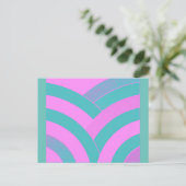 シックコンテンポラリーな曲線の山かっこ ポストカード (スタンド正面)