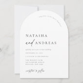 シックコンテンポラリーア結婚ーチ 招待状 (正面)