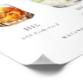 シックコンテンポラリーシグネチャードリンク結婚ズ ポスター (角)