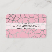 シックコンテンポラリーパターンピンク 名刺 (裏面)