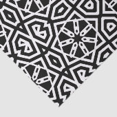 シックコンテンポラリーブラック&ホワイトの幾何学的パターン 薄葉紙 (詳細)