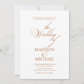 シックコンテンポラリーボホテラコッタフォトズ結婚ス 招待状 (正面)