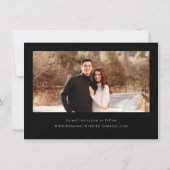 シックコンテンポラリーミニマリストの結婚式の日付を保存 セーブザデート (裏面)