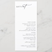 シックコンテンポラリーミニマリストメニュー メニュー (正面)