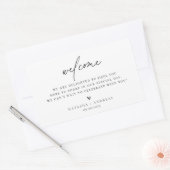 シックコンテンポラリーミニマリスト歓迎 長方形シール (封筒)