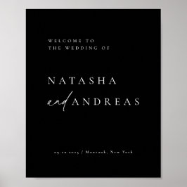 シックコンテンポラリーミニマル結婚リスト ポスター