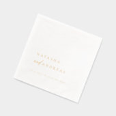 シックコンテンポラリーミニマル結婚リスト 箔ナプキン (左)