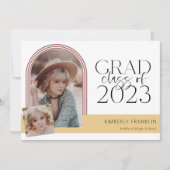 シックコンテンポラリー卒業写真招待状 招待状 (正面)