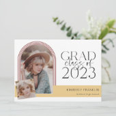 シックコンテンポラリー卒業写真招待状 招待状 (スタンド正面)