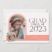 シックコンテンポラリー卒業写真 招待状 (正面)