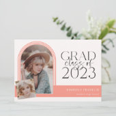 シックコンテンポラリー卒業写真 招待状 (スタンド正面)