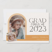 シックコンテンポラリー卒業写真 招待状 (正面)