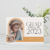 シックコンテンポラリー卒業写真 招待状 (スタンド正面)