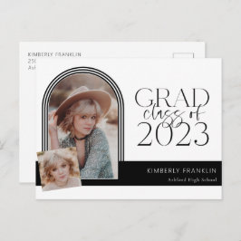 シックコンテンポラリー卒業写真 案内ポストカード