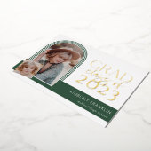 シックコンテンポラリー卒業箔招待状 箔招待状 (回転した状態)