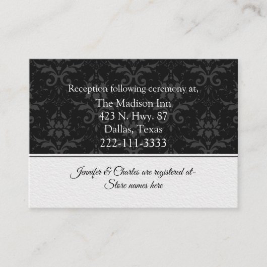 シックコンテンポラリー結婚ズ エンクロージャーカード (正面)