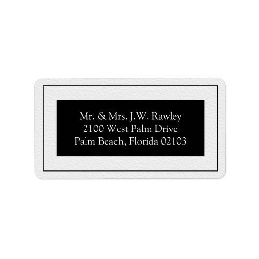 シックコンテンポラリー結婚ズ ラベル (正面)