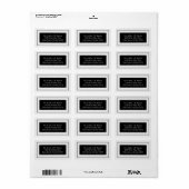 シックコンテンポラリー結婚ズ ラベル (フルシート)