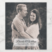 シックコンテンポラリー結婚ズ ワインラベル (シングルラベル)