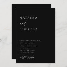 シックコンテンポラリー結婚式招待状