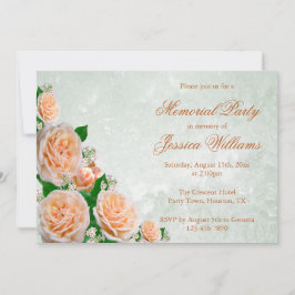 シックコーナーバラフラワーブーケ記念パーティー 招待状