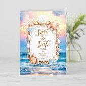 シックコーラルビーチ結婚式 セーブザデート (スタンド正面)