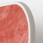 シックコーラルマーブルホワイトストライプズネームフォンカスタムテル ピックルボールラケット (左詳細)