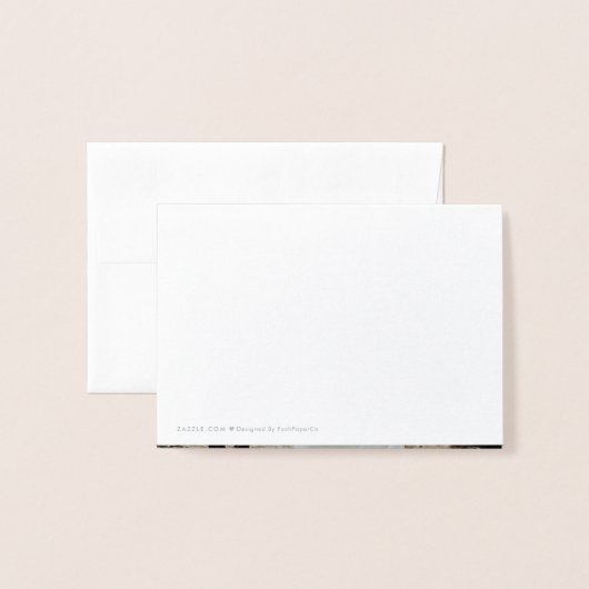 シックコーラル結婚フローラの写真サンキューカード 箔カード (裏面封筒付き)