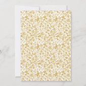 シックゴールデンディジーフローラ結婚式招待状 招待状 (裏面)