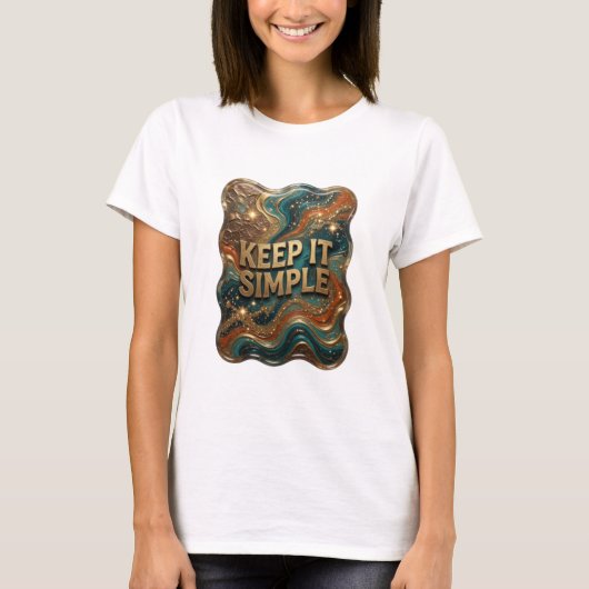 シックゴールド KEEP IT SIMPLE 引用Tシャツ Tシャツ (正面)