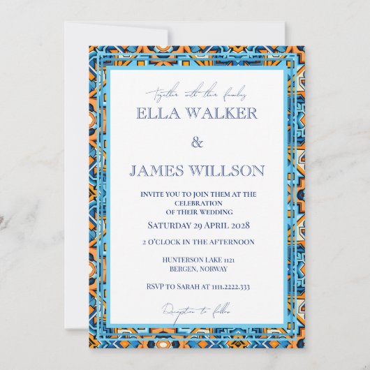 シックサイケデリック夏 招待状 (正面)