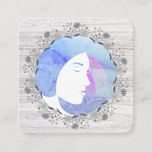 シックサロンスタイリスト | ヘアドレッサー | フローラ スクエア名刺 (正面)